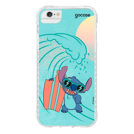 Capinha para celular Lilo & Stitch - Pegando Onda