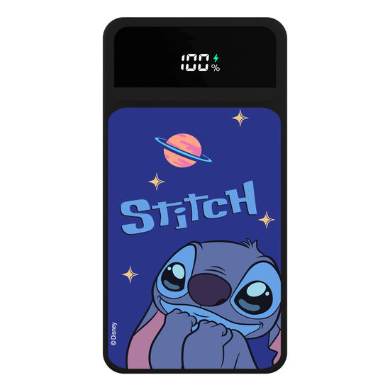 Carregador Portátil Turbo 10000mah Preto - Stitch Planet com Logo