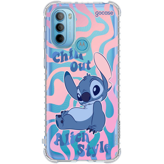Capinha para celular Lilo & Stitch - Stitch Deitado com frase