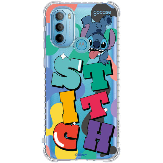 Capinha para celular  Stitch Cool Groovy Name