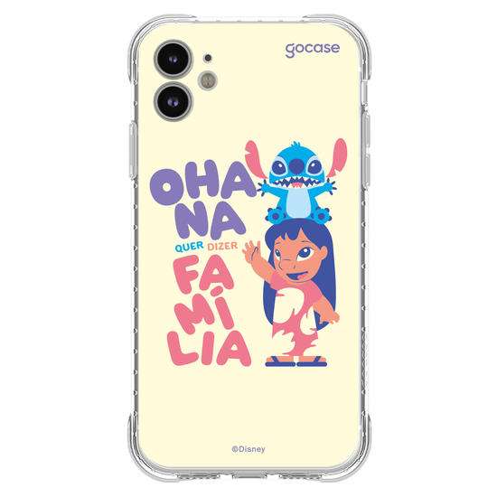 Capinha para celular  Lilo & Stitch - Ohana quer dizer família