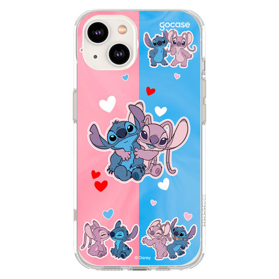 Capinha para celular  Stitch e Angel - Match