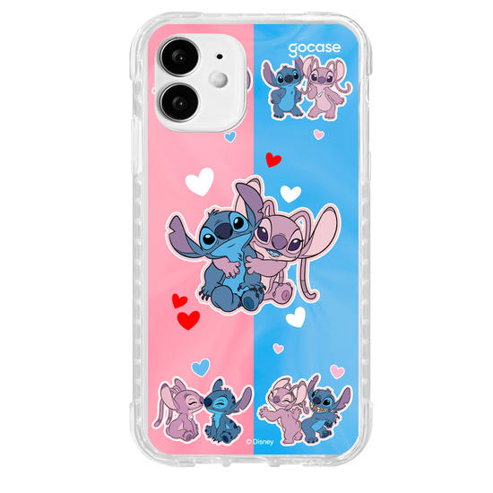 Capinha para celular  Stitch e Angel - Match