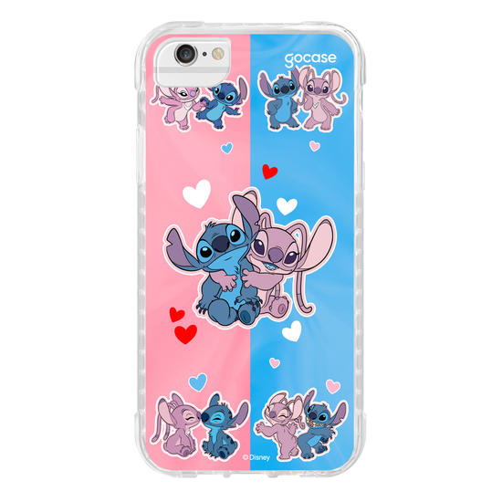 Capinha para celular  Stitch e Angel - Match