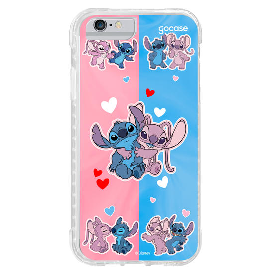 Capinha para celular  Stitch e Angel - Match