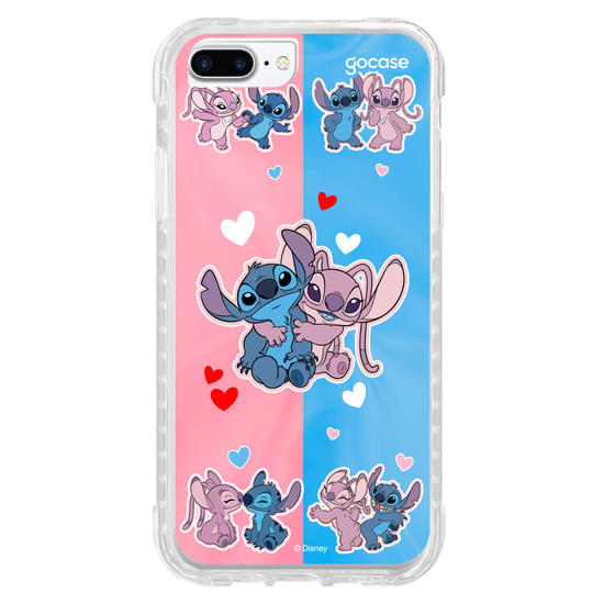 Capinha para celular  Stitch e Angel - Match