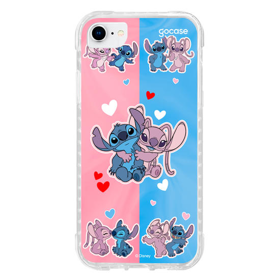 Capinha para celular  Stitch e Angel - Match
