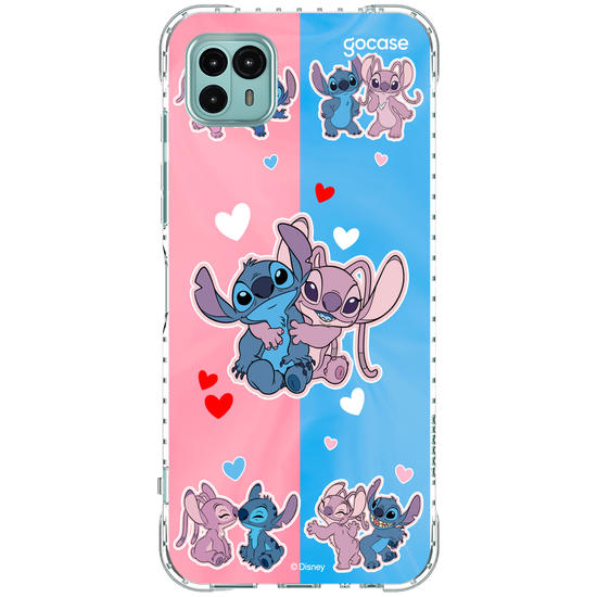 Capinha para celular  Stitch e Angel - Match