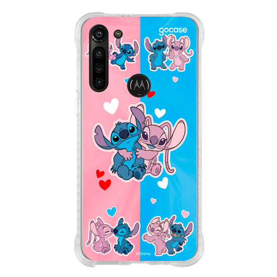 Capinha para celular  Stitch e Angel - Match