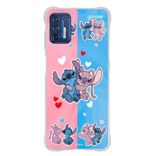 Capinha para celular  Stitch e Angel - Match