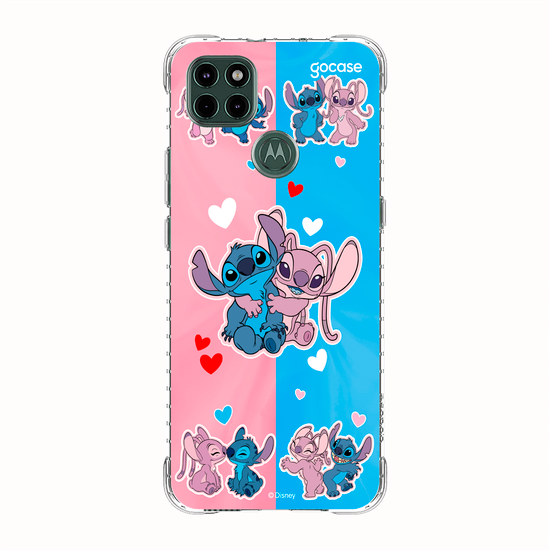 Capinha para celular  Stitch e Angel - Match