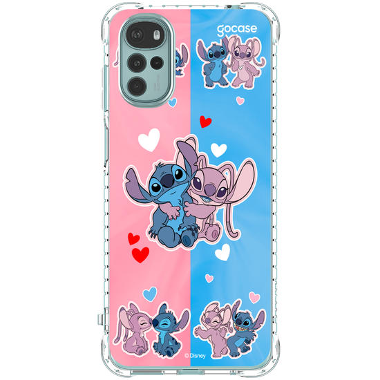 Capinha para celular  Stitch e Angel - Match