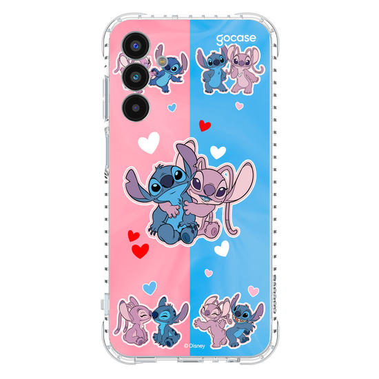 Capinha para celular  Stitch e Angel - Match