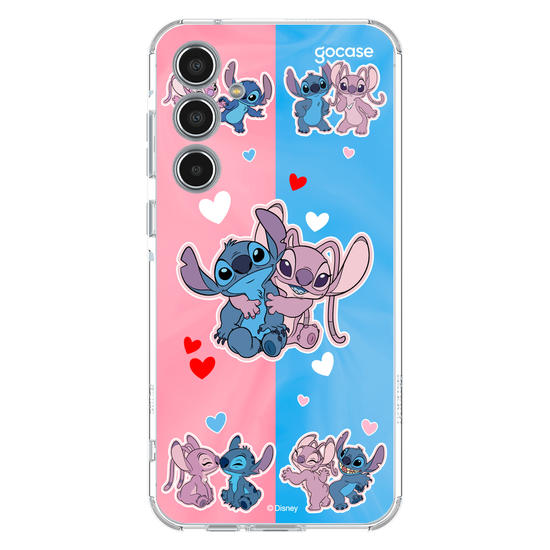 Capinha para celular  Stitch e Angel - Match