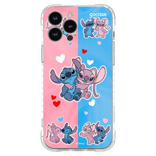 Capinha para celular  Stitch e Angel - Match