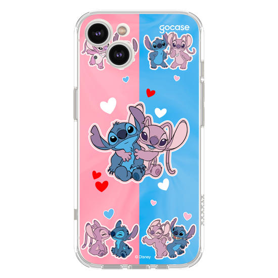 Capinha para celular  Stitch e Angel - Match