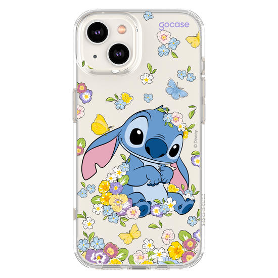 Capinha para celular  Stitch Jardim de Primavera