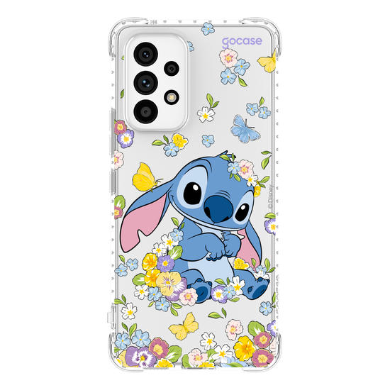 Capinha para celular  Stitch Jardim de Primavera