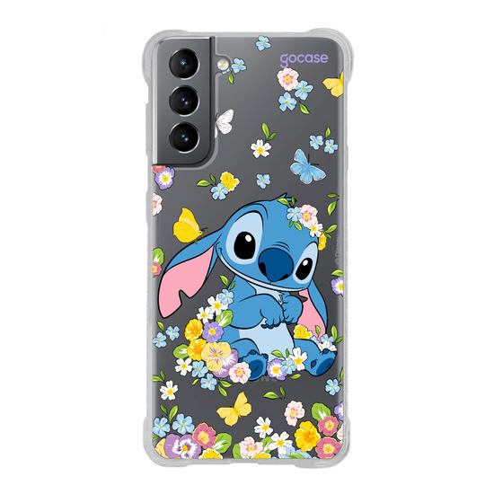 Capinha para celular  Stitch Jardim de Primavera