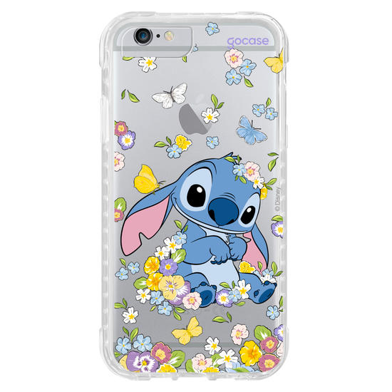 Capinha para celular  Stitch Jardim de Primavera