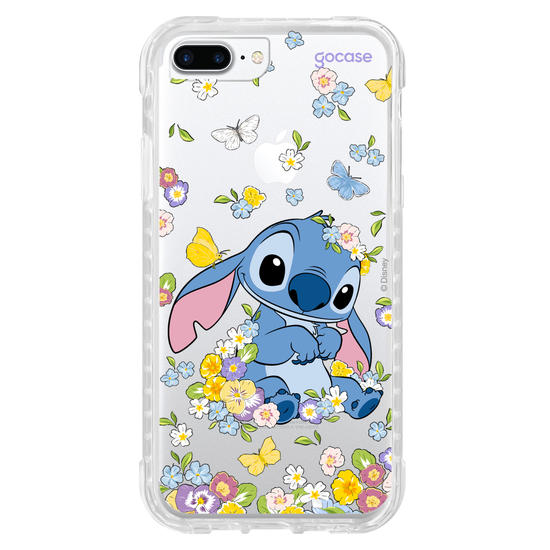 Capinha para celular  Stitch Jardim de Primavera