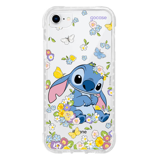 Capinha para celular  Stitch Jardim de Primavera