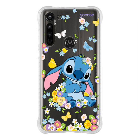 Capinha para celular  Stitch Jardim de Primavera