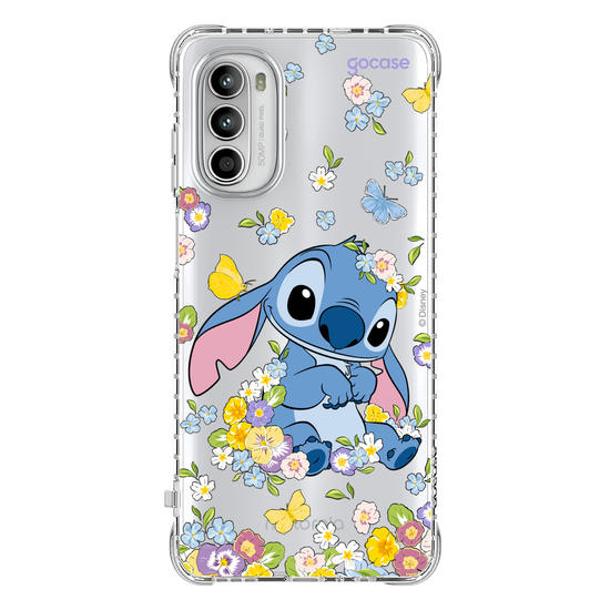 Capinha para celular  Stitch Jardim de Primavera