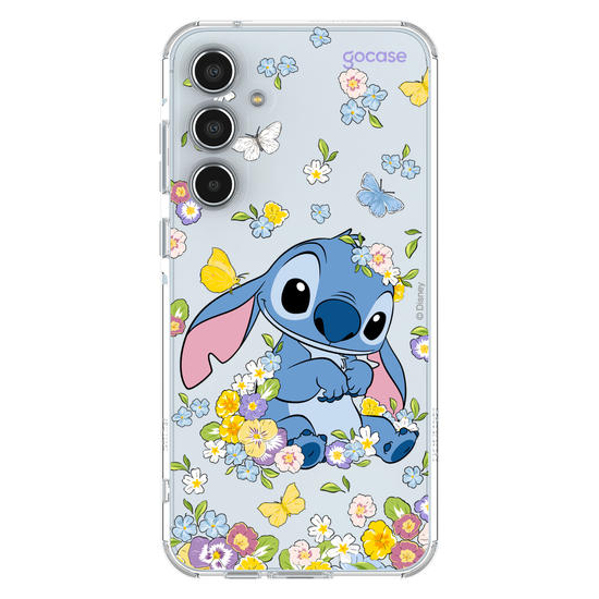 Capinha para celular  Stitch Jardim de Primavera