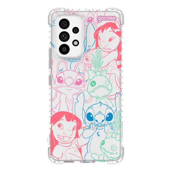 Capinha para celular  Lilo e Stitch - Rostinhos Rainbow