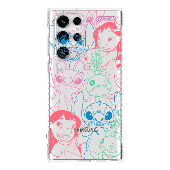 Capinha para celular  Lilo e Stitch - Rostinhos Rainbow