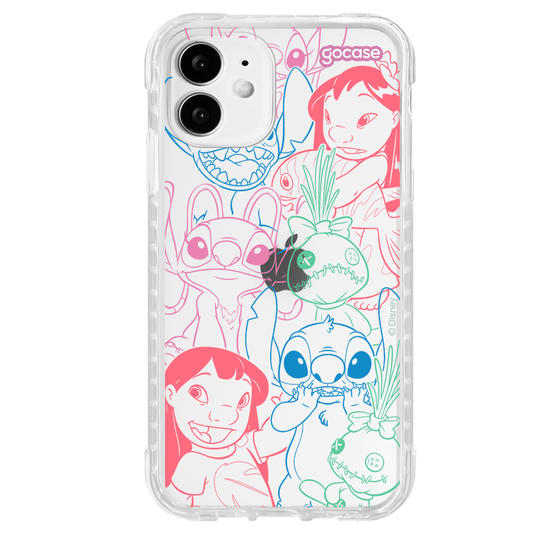 Capinha para celular  Lilo e Stitch - Rostinhos Rainbow