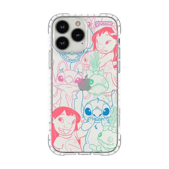 Capinha para celular  Lilo e Stitch - Rostinhos Rainbow