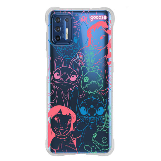 Capinha para celular  Lilo e Stitch - Rostinhos Rainbow