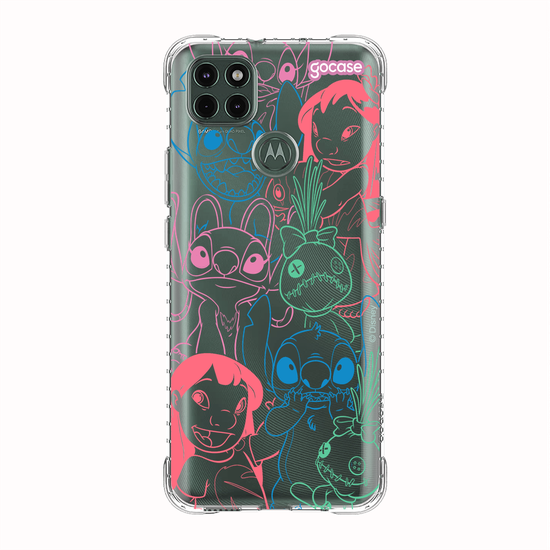 Capinha para celular  Lilo e Stitch - Rostinhos Rainbow