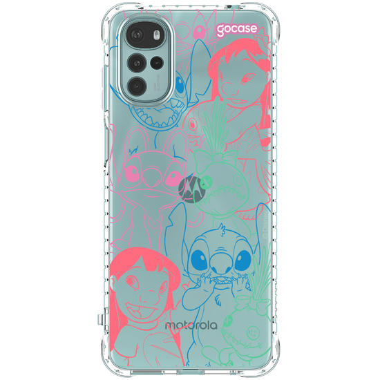 Capinha para celular  Lilo e Stitch - Rostinhos Rainbow