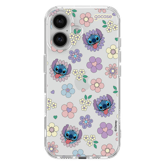 Capinha para celular  Stitch Floral 70s