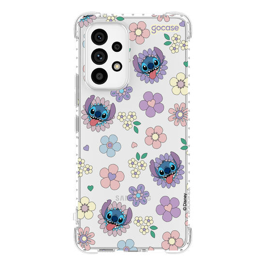 Capinha para celular  Stitch Floral 70s