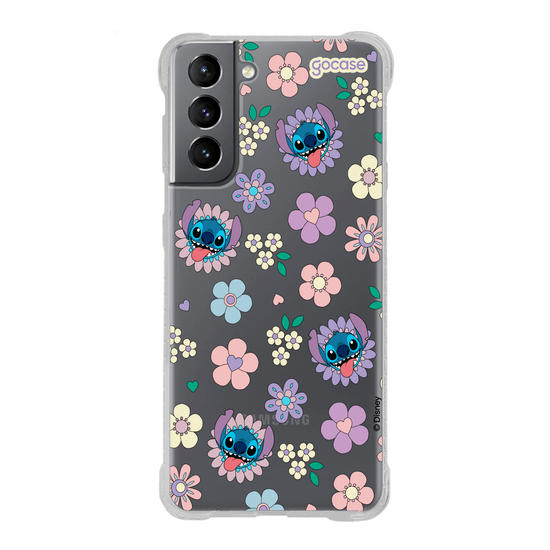 Capinha para celular  Stitch Floral 70s