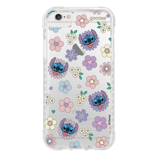 Capinha para celular  Stitch Floral 70s