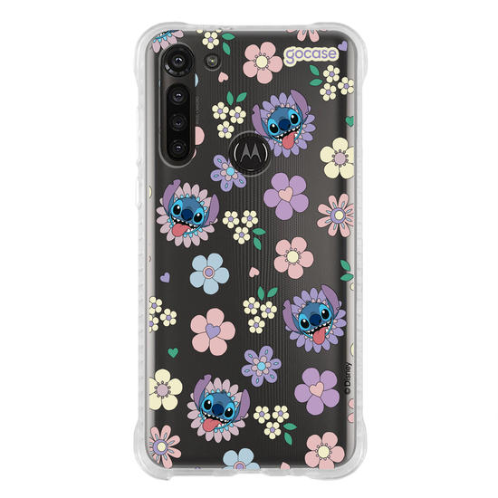 Capinha para celular  Stitch Floral 70s