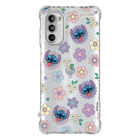 Capinha para celular  Stitch Floral 70s