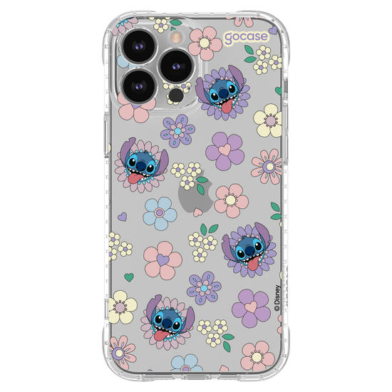 Capinha para celular  Stitch Floral 70s