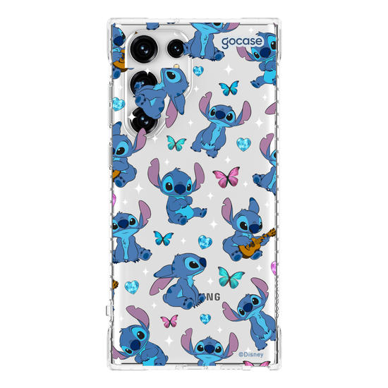 Capinha para celular  Stitch Borboletas e Cristais Pattern