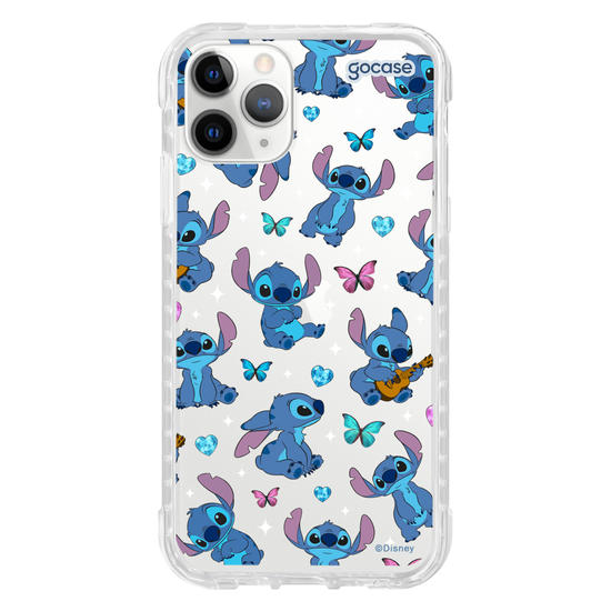 Capinha para celular  Stitch Borboletas e Cristais Pattern