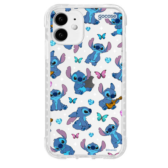 Capinha para celular  Stitch Borboletas e Cristais Pattern
