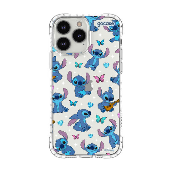 Capinha para celular  Stitch Borboletas e Cristais Pattern