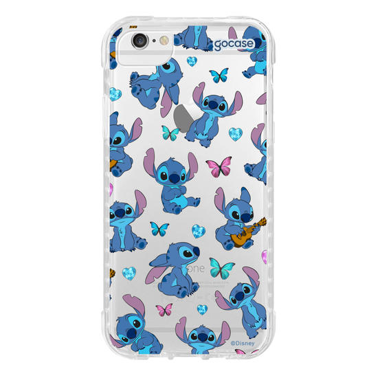 Capinha para celular  Stitch Borboletas e Cristais Pattern