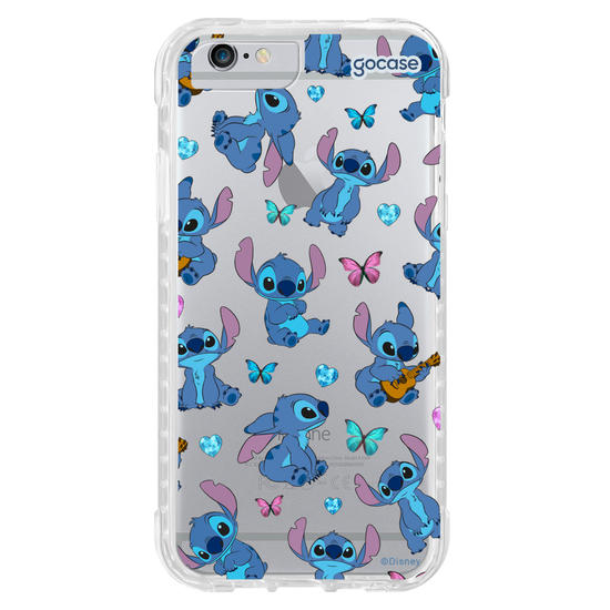 Capinha para celular  Stitch Borboletas e Cristais Pattern