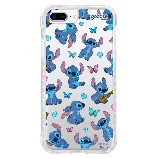 Capinha para celular  Stitch Borboletas e Cristais Pattern